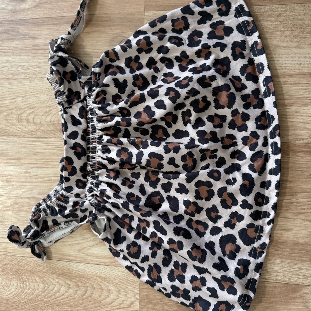 Kids' Leopard Print Short Sleeve Top